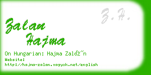 zalan hajma business card